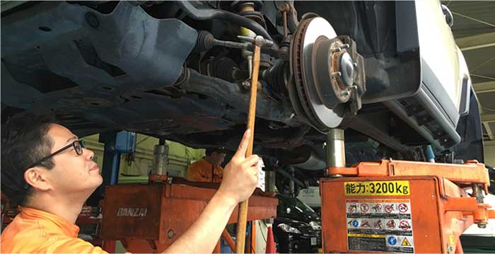 足まわり点検の主な点検項目